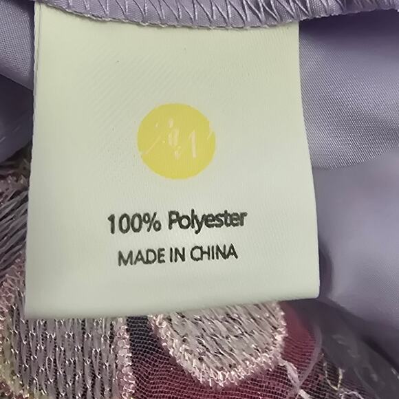 FORMAL AW 18 2X plus Lilac 3d aplique floral spring party maxi dress NEW B66 - Picture 7 of 7